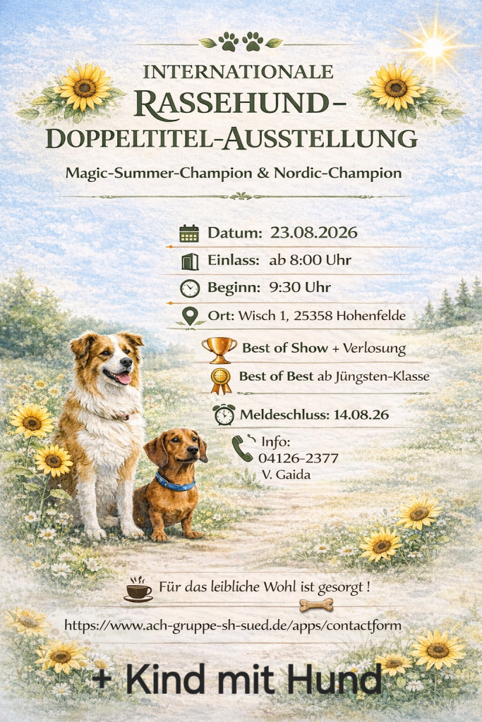 Plakat Rassehundausstellung